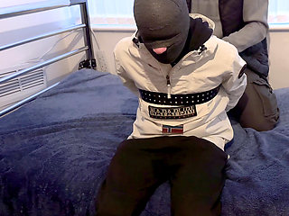 Twink Hogtied Oiled Foot Play, Part 1