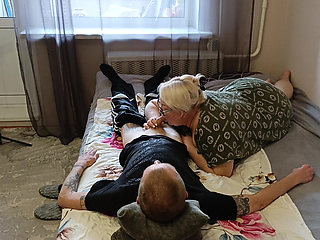 Neighbor sucks out every last drop of cum