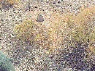 Ebony MILF Taking a Piss Next to the Road and Gets Hubby to Lick Her Pussy Clean After