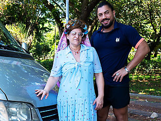 Chubby Mature Gets Ass Destroyed in My Driving Bus