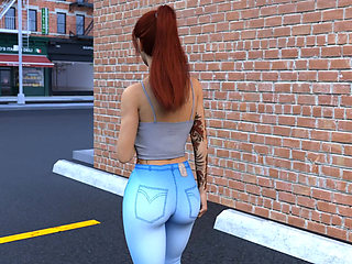 Jake Having Fun With Veronica In Public Place