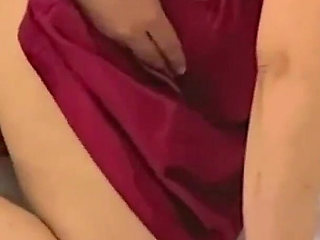 Beautiful Stepsister with Magnifique Big Tits and Big Ass Seduced Stepbrother by Wearing Sexy Red Silk Night Dress