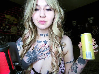 Sexy Alternative Blonde Burping
