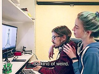 Stepsister Rewards Nerdy Stepbro With A Blowjob For His Physics Notes