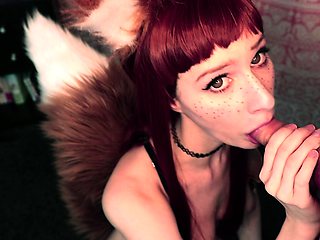 Extreme amateur pov blowjob with brunette babe