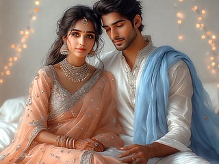 Hot Sexy Desi Indian Bhabhi in blue saree Fuck archita phukan