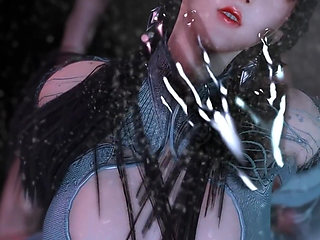 3D Cute Cosplay Babe Wearing Sexy Dress Got Fucked by Big Dildo