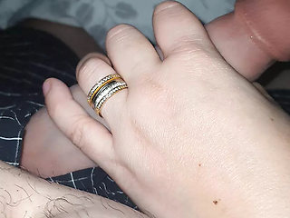 Step mom accidentally handjob step son cock...and she enjoyed it