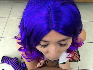 Punk College Girl Sucks Her Teachers Cock