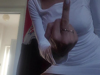 A hot video call with jerk slave