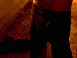 Amateur Boy Caught Peeing in the Street and Given a Helping Hand