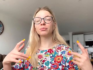 Platinum-blonde, dominant woman, podcast