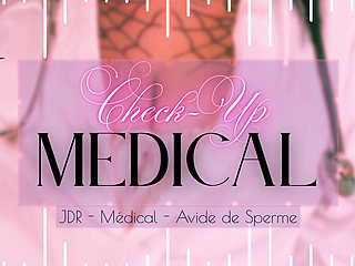 Doctor with big tits the empty balls - French medical cock milking