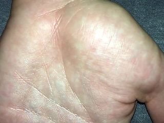 Hands Close up, Palms Close up, Cumshot on Both Hands