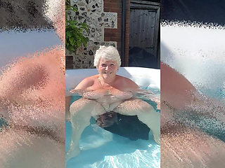 Lesbian Hot Tub Tit Fest!