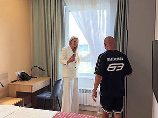 Roomtoor with Two Dicks! Riding Dick Like Crazy!