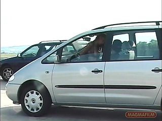 What a Bastard in Traffic! Hitchhiking Is the Perfect Way to Pass the Time. (bf)