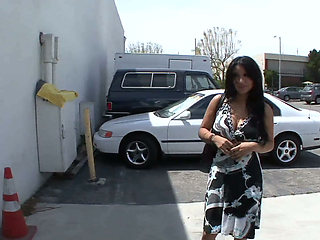 Very hot brunette with big tits slammed by a big cock