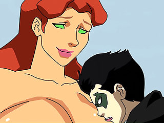 Robin's first time fucking thick curvy starfire