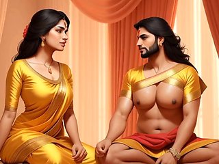 Passionate Indian housewife gets turned on by her office manager