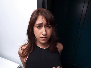 Tattooed nookie with natural tits gets fucked by cocky bartender