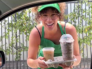 Barista milf goes crazy over customer's cock after he took her home