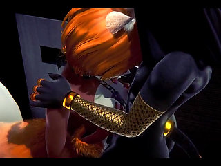 Furry Hentai - Anubis the Dogboy with a Foxygirl in a Toilet - Japanese Asian Manga Anime Film Game Porn