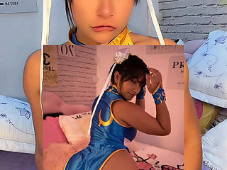 HOT CHUN LI COSPLAY EMANUELLY RAQUEL TEASING WITH HER BIG BRAZILIAN ASS