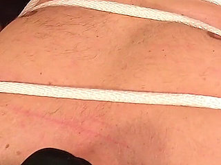 Tied up Male Slave Has to Clean the Mistress’s Hairy Pussy of His Own Cum Until She Orgasms