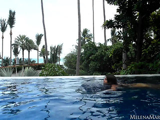 Melena Maria Rya Naked in Pool