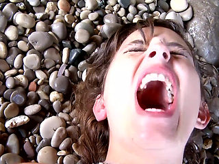 Sexy young french gets fucked on the beach