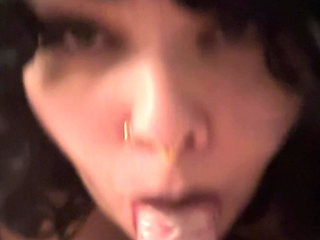 Real Couple Homemade Blowjob! Ahegao Facial