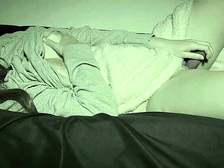 Almost Caught! Night Vision Masturbation on Friend's Couch - Amateur Italian Teen Arty Von Fingering Pussy to Real Orgasm