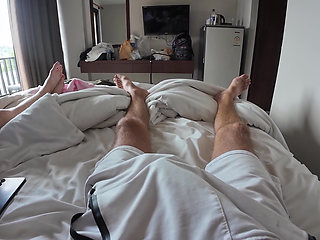 I Start Playing with My Dick, She Can't Resist, Grabs It and Starts Sucking!