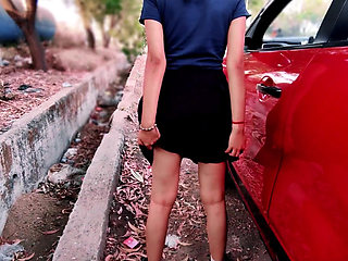 Roadside Tease and Squirt Near Stranger