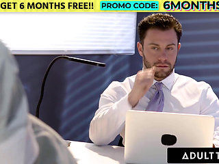 ADULT TIME - Sexy Office Maid Kenna James Teases Overworked Married Boss For Sneaky ANAL Affair