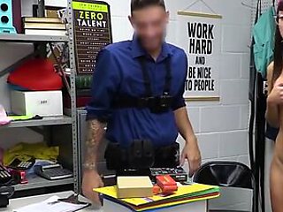 Gagging and fucking tattooed thief teacher
