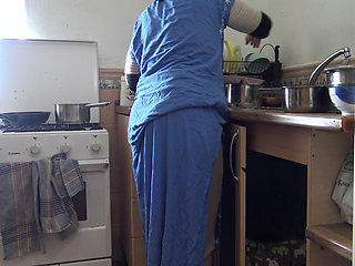 Anal intercourse with a Turkish cleaning lady in Germany. KITCHEN ANAL SEX