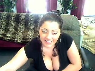 Big-Breasted Spanish Amateur Teases on Webcam