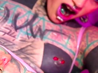 Solo Tattoo Girl Anal Masturbation - Self Assfuck