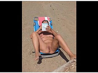 Exhibition On The Beach. She Tans Her Pussy. Cap Dagde