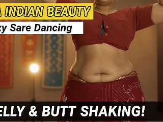 Hira's Erotic Saree Dance - Sari Wearing ASMR - Teasing Belly & Butt Shake