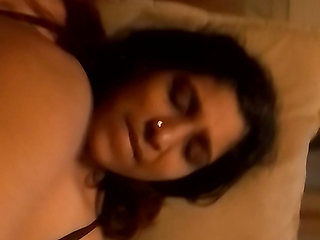 Busty MILF on the Couch, Scrolling Her Phone Gets Fucked by Her Husband
