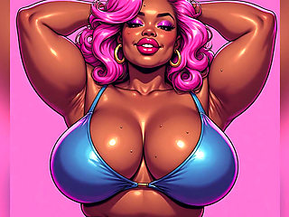 Chubby Black Women Art