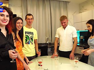 Students 18+ Celebrate New Year With Hot Big Orgy