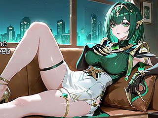 Anime porn, female chastity, bdsm collar