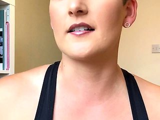 Big boob babe masturbating