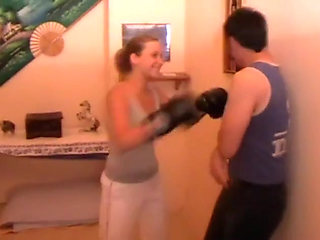 Beating her slave and enjoying it