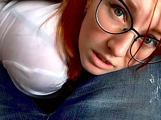 SweetAndFlow Russian Teen Classmate Gives Under Desk Blowjob POV Facial