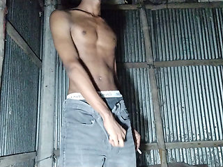 Hot boy jarking and smoking